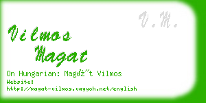 vilmos magat business card